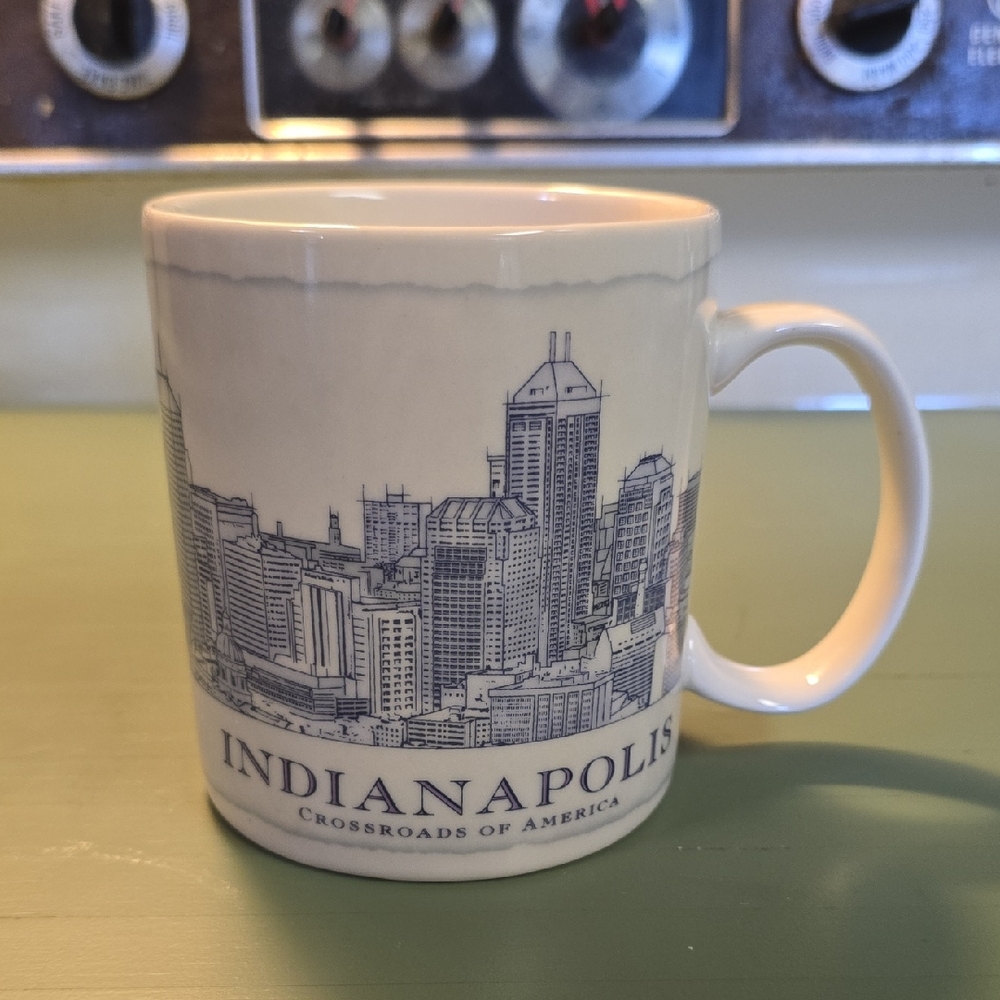 Starbucks Indianapolis Architecture Series 18 OZ Mug Blue White